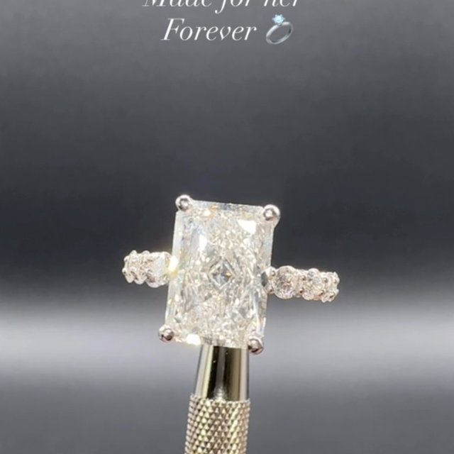 Some moments deserve forever — 7.13 CT radiant cut in 14K white gold